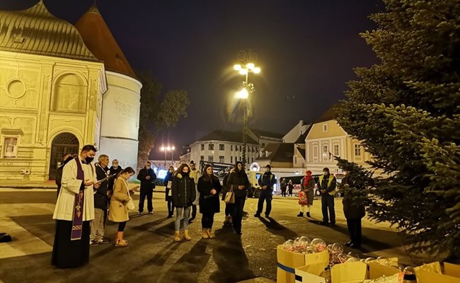 Okićen bor ispred Zagrebačke katedrale