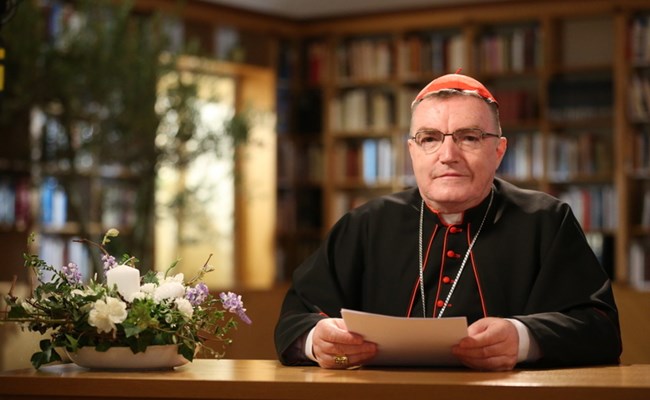 Uskrsna čestitka kardinala Bozanića posredstvom elektroničkih medija, 2020. 